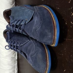 Cole Haan Blue Suede Wingtips.